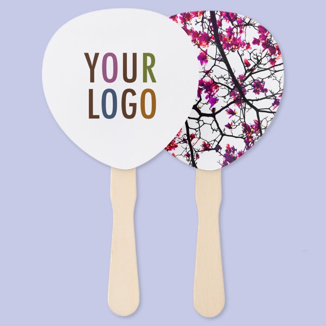 Promotional Custom Hand Fan with Your Logo & Photo (MISOOK Handheld Sign on a Stick with Logo)