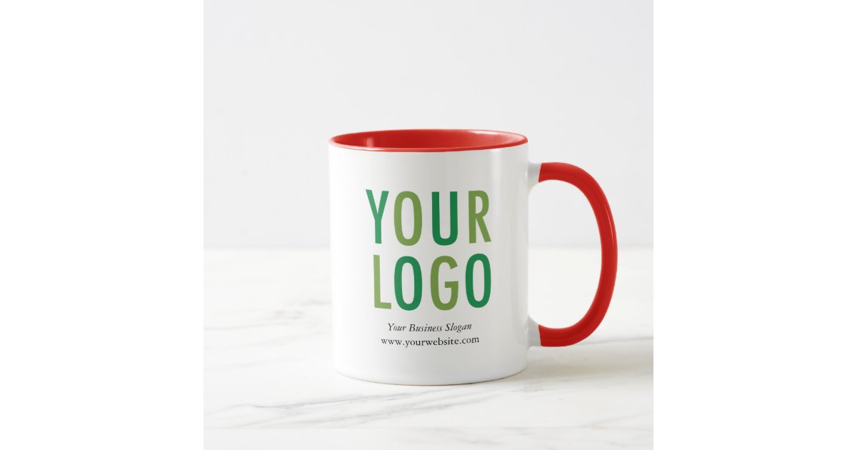 Promotional Custom Mug Company Logo No Minimum Zazzle
