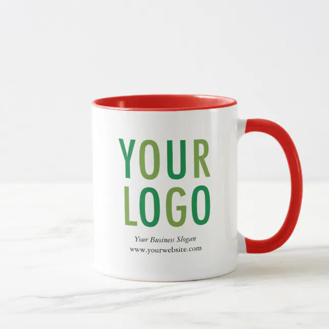 Promotional Custom Mug Company Logo No Minimum Zazzle