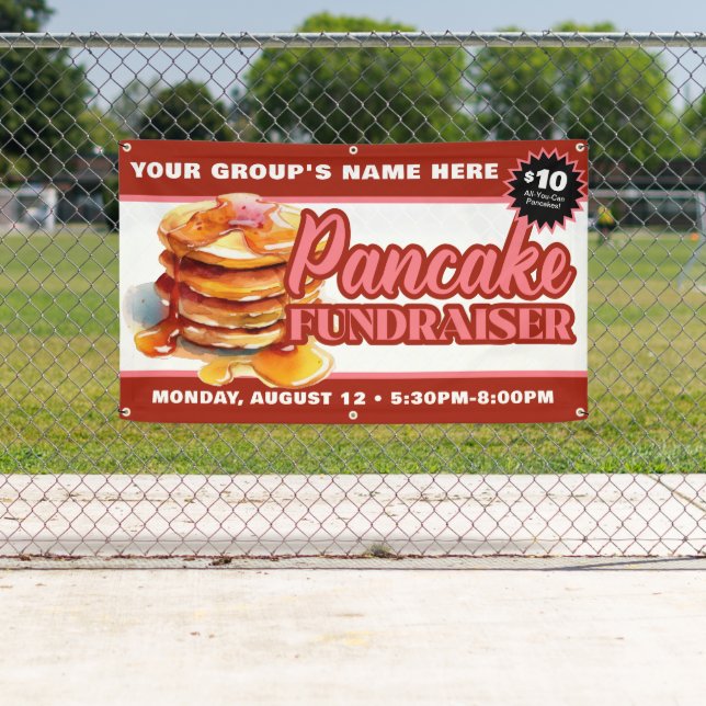 Promotional Custom Pancake Feed Fundraiser Banner (Insitu)