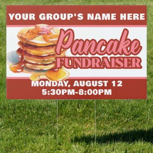 Promotional Custom Pancake Feed Fundraiser Sign