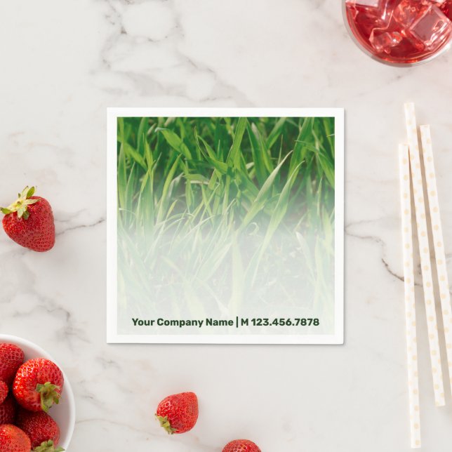 Promotional Custom Photo Lawn Care Service Napkins (Insitu)
