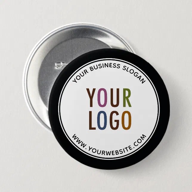 Promotional Custom Pinback Button Pin Company Logo | Zazzle