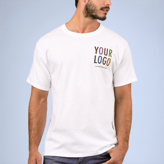 Promotional Custom T-Shirt Company Logo No Minimum (MISOOK Men's White T-Shirt with Logo)