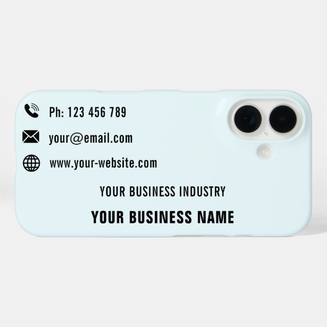 Promotional Design Your Business Card iPhone Case (Back (Horizontal))