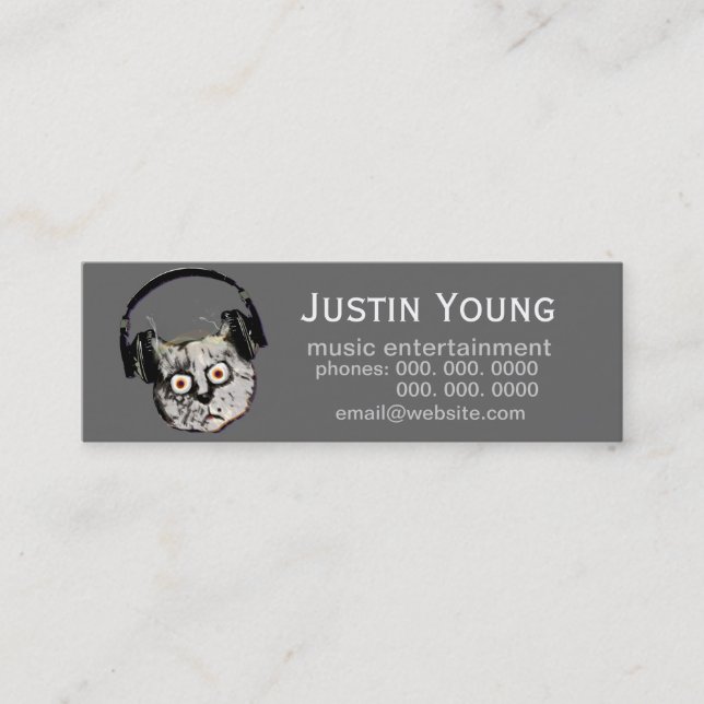 promotional dj / electronic music mini business card (Front)