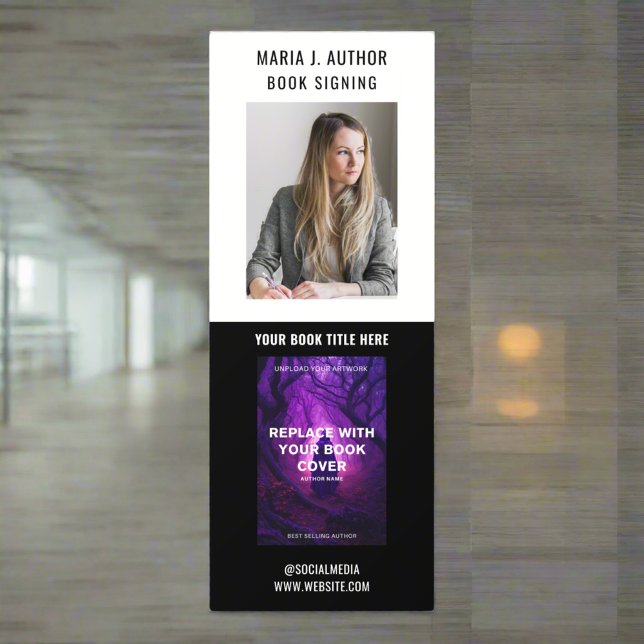 Promotional Event Book Signing Author Photo  Window Cling (Creator Uploaded)