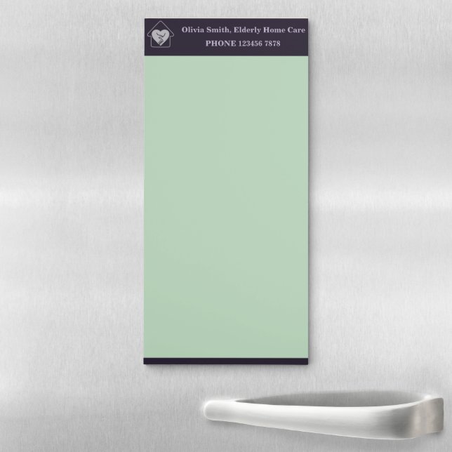 Promotional Gift Caregiver Home Care Logo & Text  Magnetic Notepad (In Situ)