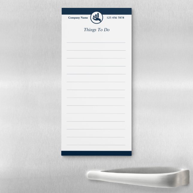 Promotional Gift Financial Planner Logo & Text Mag Magnetic Notepad (In Situ)