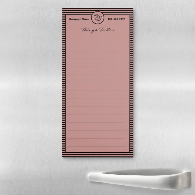 Promotional Gift Small Business Custom Logo & Text Magnetic Notepad (In Situ)