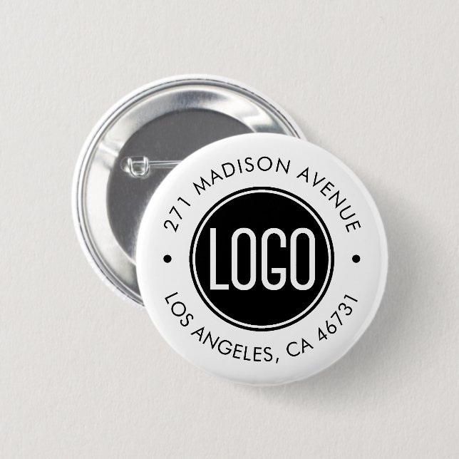 promotional giveaways | Business Logo Details Button (Front & Back)
