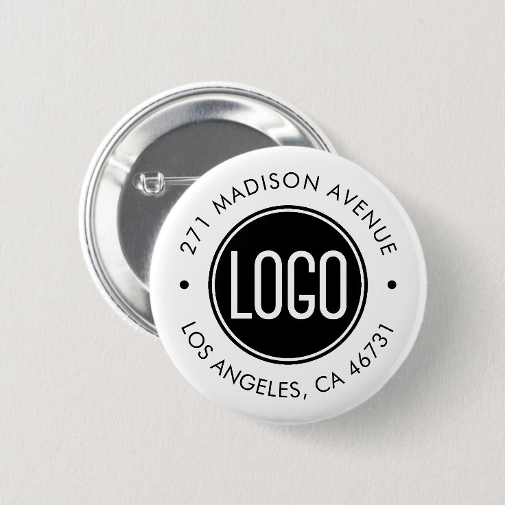promotional giveaways Business Logo Details Button Zazzle