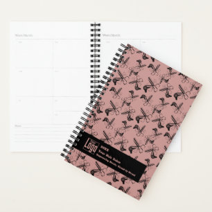 Promotional Haird Stylist Tools Pattern Pink Black Planner