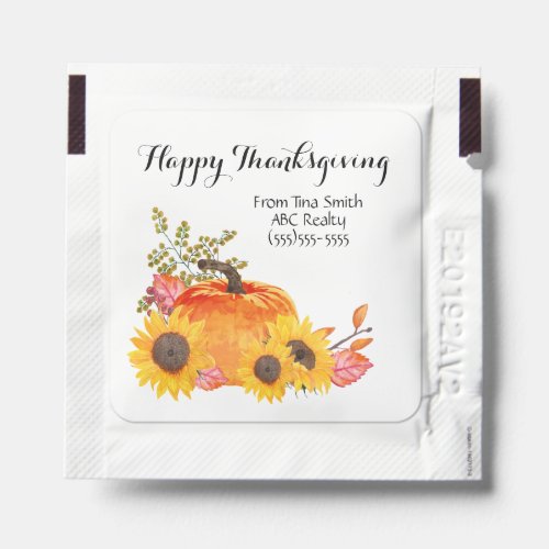 Promotional Happy Thanksgiving Hand Sanitizer Packet