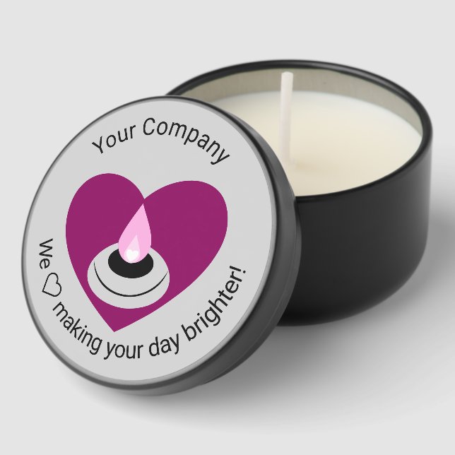 Promotional Happy Valentine's Day Gift Mini Candle Favors (Corner)