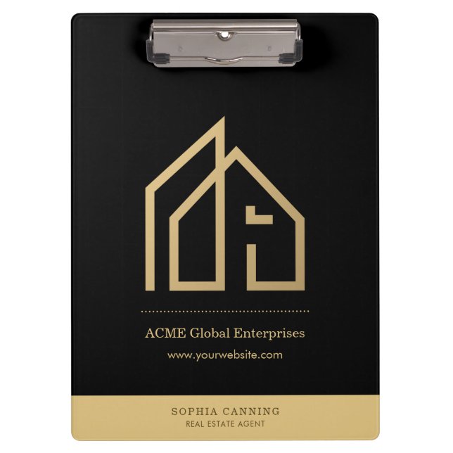 Promotional Item Modern Real Estate Custom Logo Clipboard (Front)