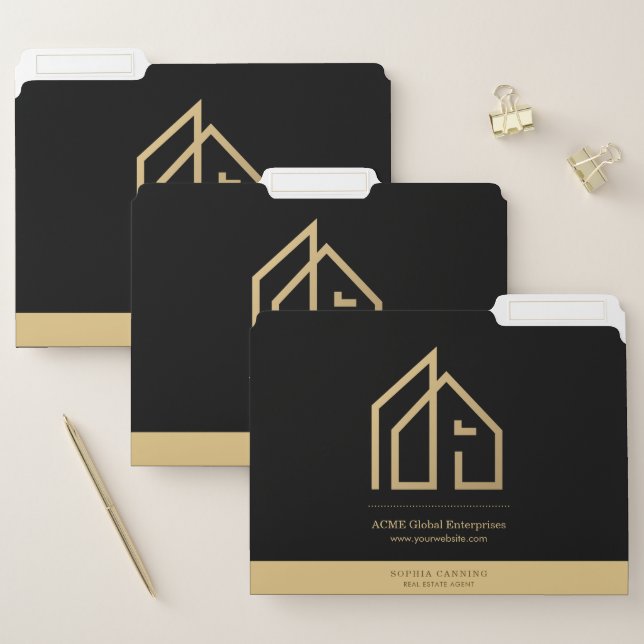 Promotional Item Modern Real Estate Custom Logo Fi File Folder (Set)