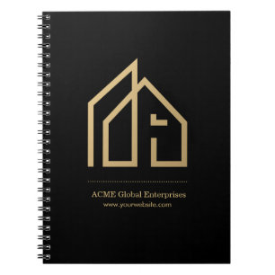 Promotional Item Modern Real Estate Custom Logo Notebook