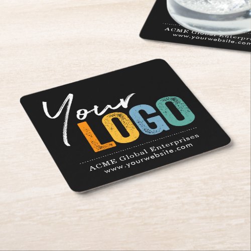 Promotional Items No Minimum Add Your Logo Square Paper Coaster