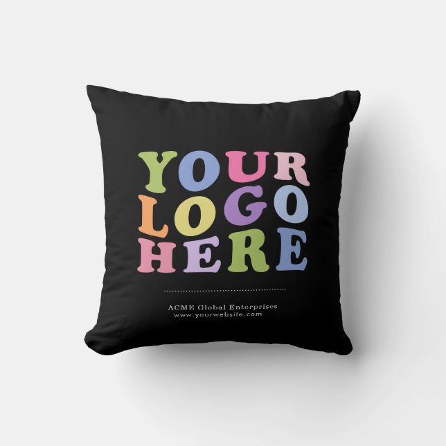 Promotional Items No Minimum, Add Your Logo Throw Pillow (Front)
