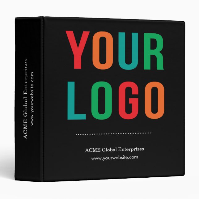 Promotional Items No Minimum, Logo 3 Ring Binder (Front/Spine)