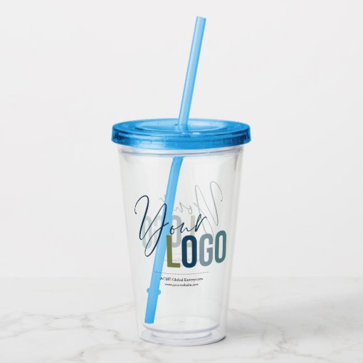 Promotional Items No Minimum, Tumbler with Straw Zazzle