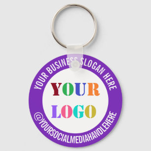 Promotional Keychain Your Logo Text Social Media