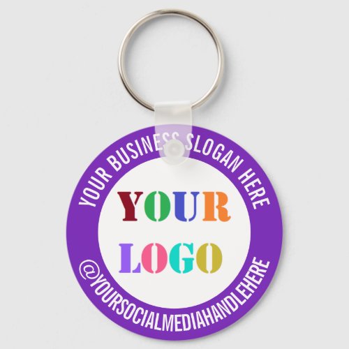 Promotional Keychain Your Logo Text Social Media