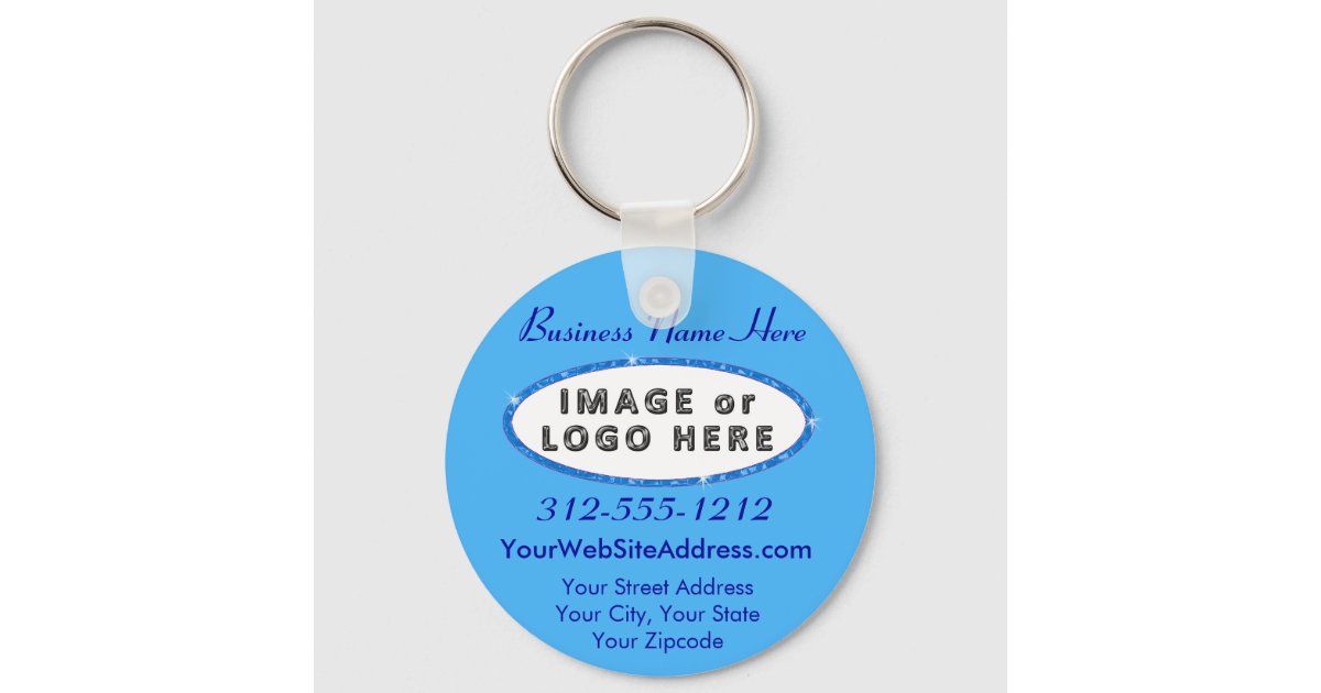 Promotional Keychains No Minimum Your Image/Logo Zazzle