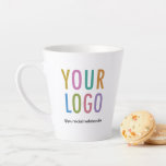 Promotional Latte Mug Custom Business Logo Branded<br><div class="desc">Personalize this ceramic latte mug with your company logo. Available in 12 oz and 17 oz size. Dishwasher safe. No minimum order quantity and no setup fee.</div>