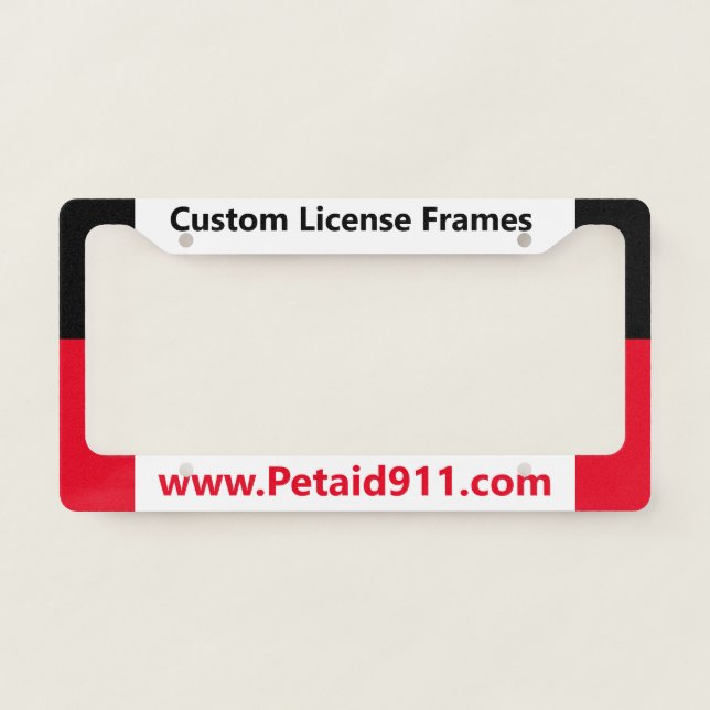 Promotional  license plate frame (Front)