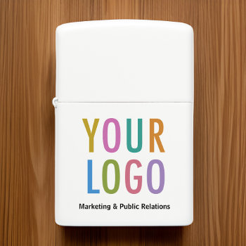 Promotional Lighter Custom Logo Zippo® White Matte by MISOOK at Zazzle
