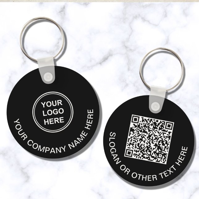 Promotional Logo QR Code Black Keychain (Creator Uploaded)