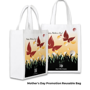 Promotional Logo QR Code Happy Mother's Day  Grocery Bag