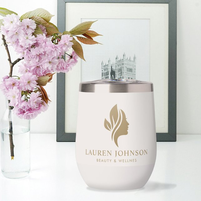 Promotional Logo Wellness Beauty Business Water Thermal Wine Tumbler (Creator Uploaded)