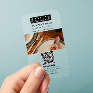 Promotional Marketing Business Logo QR Code Photo Clear Business Cards