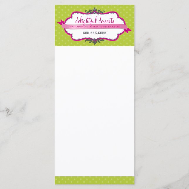 PROMOTIONAL MARKETING CARD logo stylish pink lime (Front)