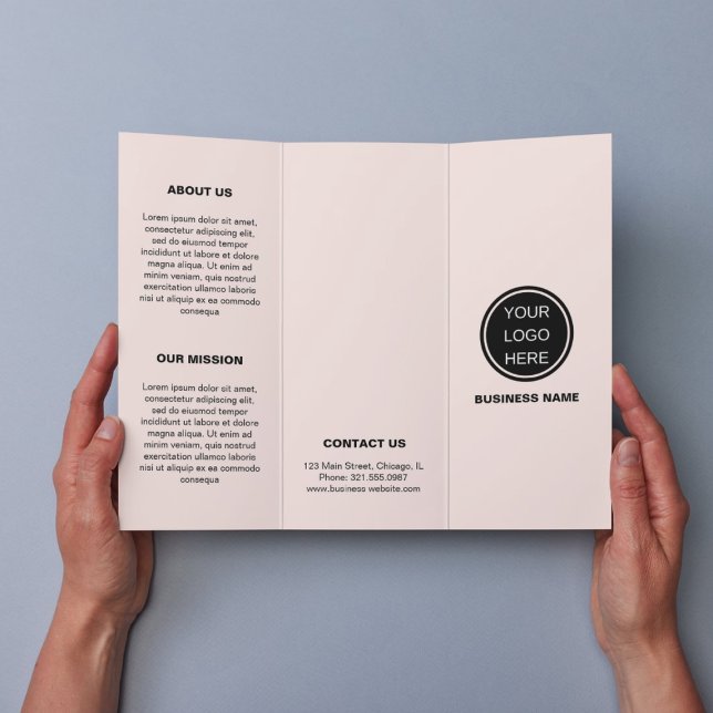 Promotional Marketing Logo Pink Trifold Brochure (Creator Uploaded)