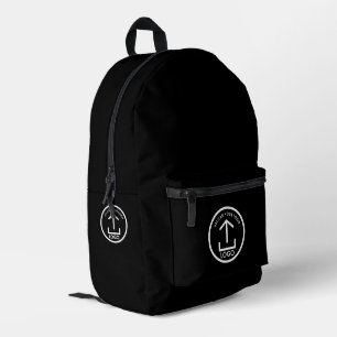 Promotional Modern Business Logo Black Printed Backpack