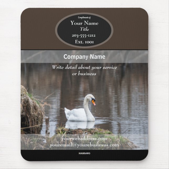 Promotional Mousepad Swan HAMbyWG Mouse Pad (Front)