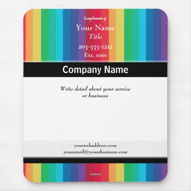 Promotional Mousepad with Rainbow Color - HAMbyWG (Front)