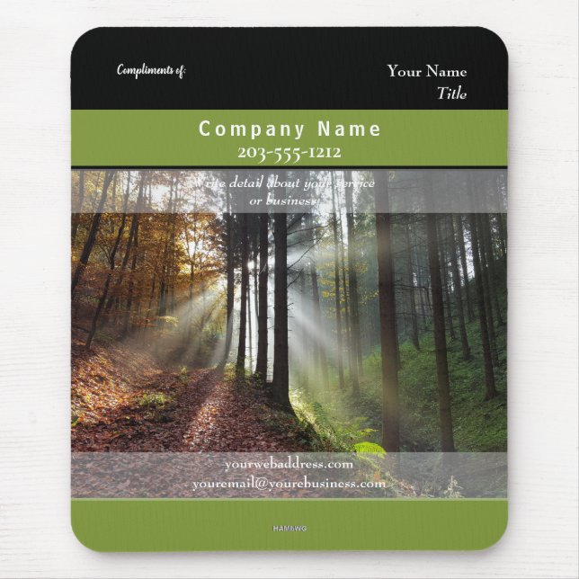 Promotional Mousepad Woodsy Theme - HAMbyWG (Front)