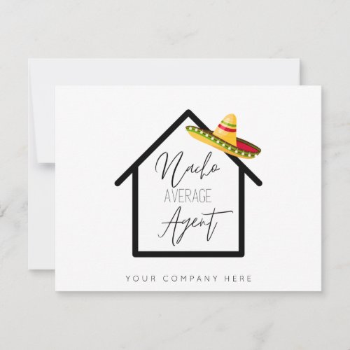 Promotional Nacho Average Agent Real Estate Card