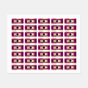 Promotional Online Shop Custom Logo Pink Labels