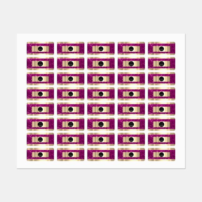  Promotional Online Shop Custom Logo Pink  Labels (Sheet)