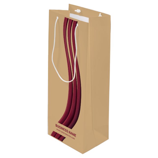 Promotional Own Brand Packaging Custom Wine Gift Bag (Front Angled)