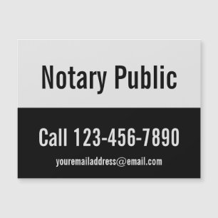 Promotional Pale Gray and Black Notary Public