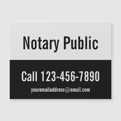 Promotional Pale Gray and Black Notary Public