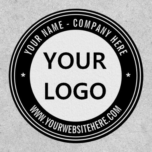 Promotional Patch with Logo Name Website and Color