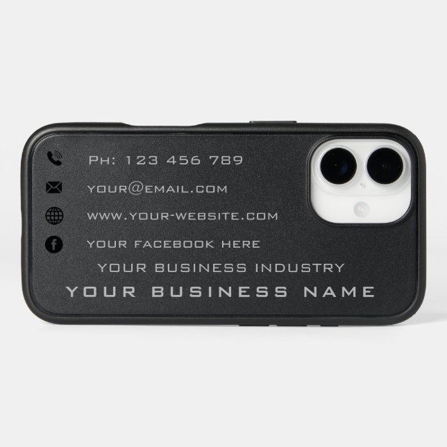 Promotional Personalized Business Card iPhone Case (Back Horizontal)